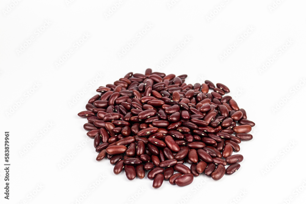 Red kidney beans isolated on white background. Red kidney beans on white background Red kidney beans isolated on white background. Red kidney beans on white background