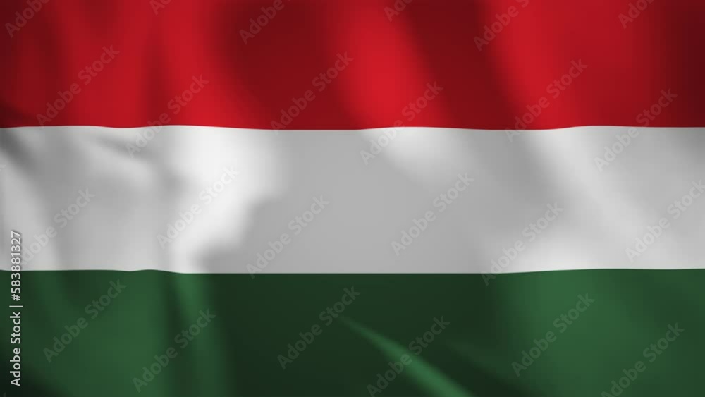 Hungarian flag animation with seamless loop motion Hungarian flag animation with seamless loop motion