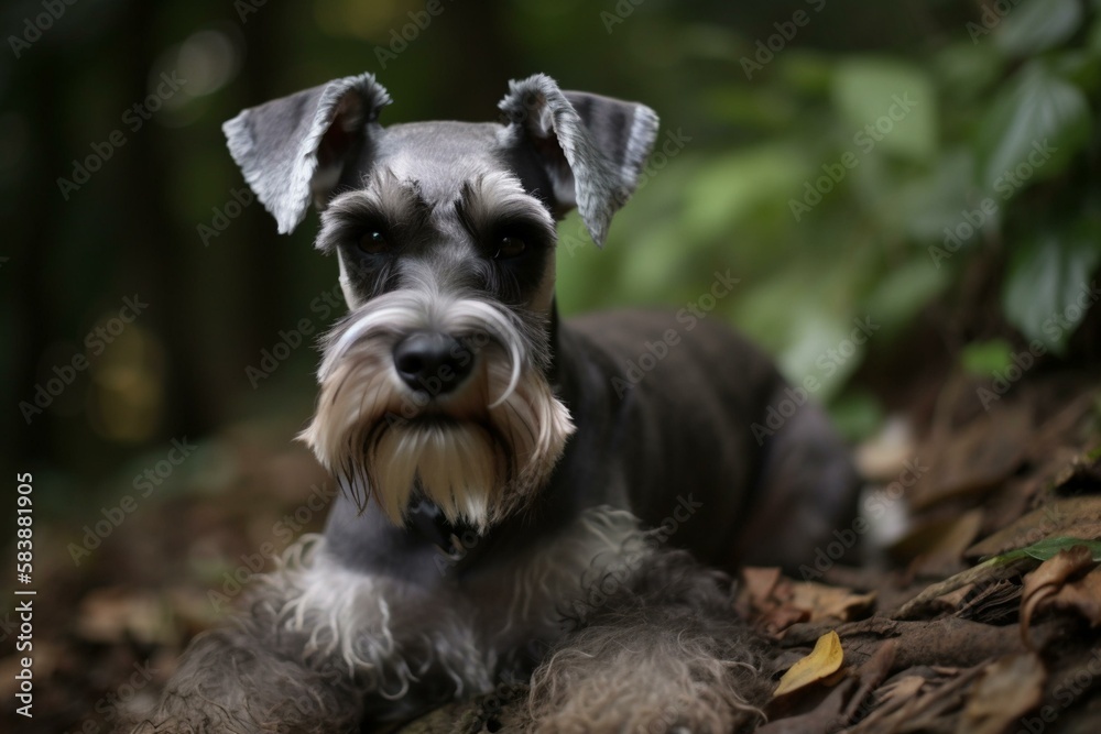 Miniature Schnauzer, dog, Generative AI