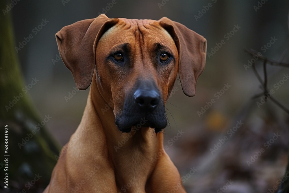 Rhodesian Ridgeback, dog, Generative AI