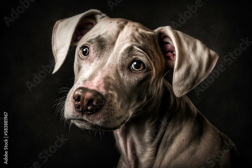 Captivating Azawakh Dog Image on Dark Background - Showcasing the Breed's Elegance and Athleticism