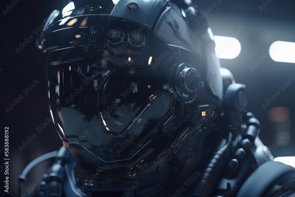 Spacesuit in the near future. Generative AI Spacesuit in the near future. Generative AI