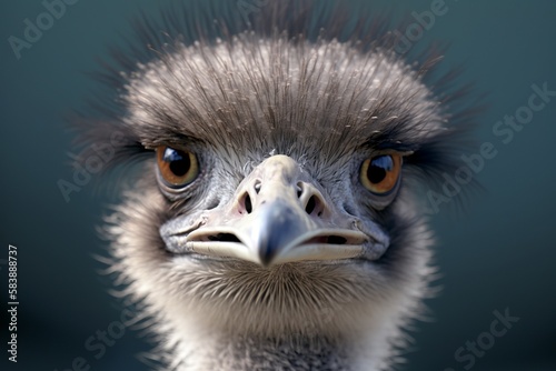 picture of ostrich head looking