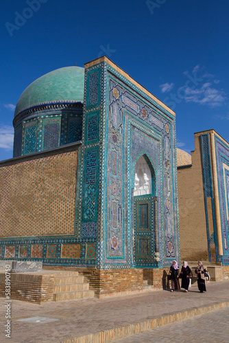 Usto Ali Nasafi Mausoleum, Middle Complex, Shah-I-Zinda Acropolis, UNESCO World Heritage Site, Samarkand photo