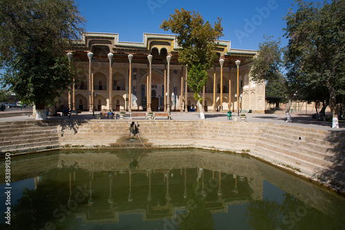 Bolo Hauz Mosque, UNESCO World Heritage Site, Bukhara photo