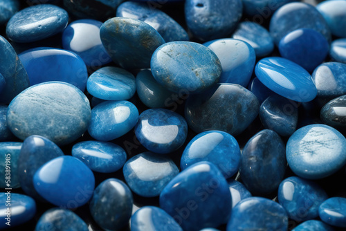 seamless blue stones background Generative AI