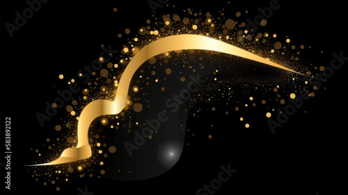 Black and Gold 3D Abstract Background