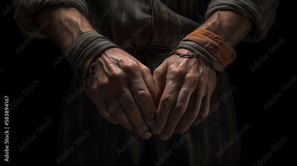 Hands of a man. Generative Ai