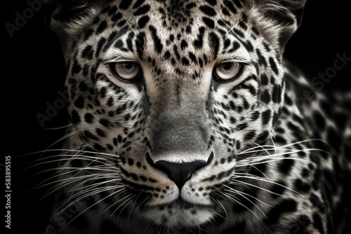 portrait of a leopard, generative AI