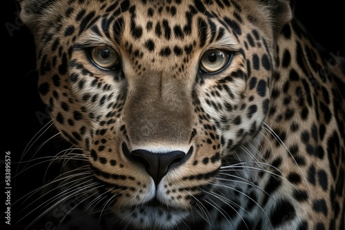 portrait of a leopard, generative AI © legendexpert