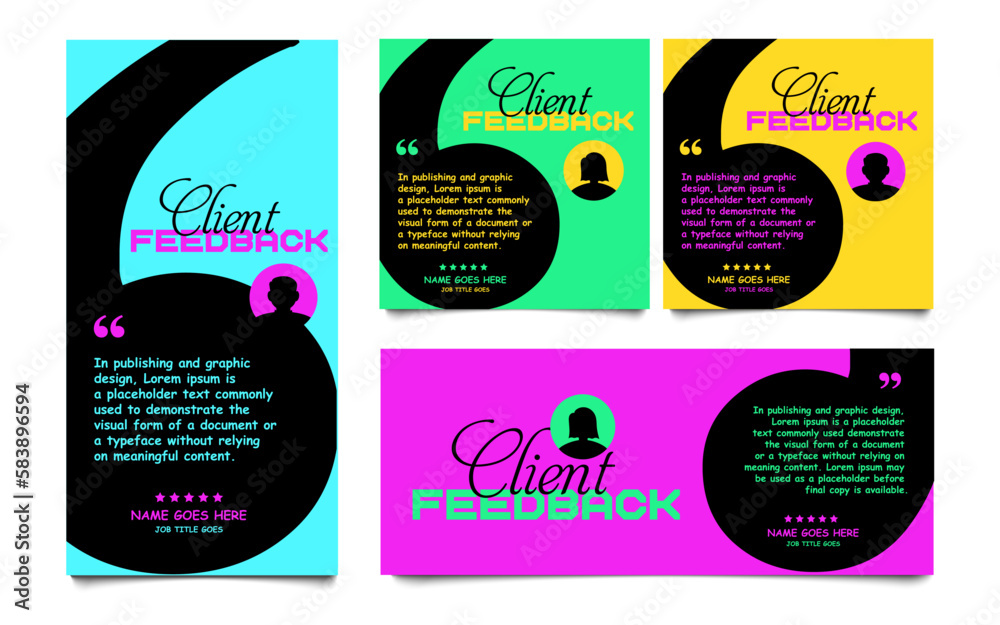 Creative Testimonial Template, Quote , Client Testimonial , Testimony banner Template Editable Vector Illustration