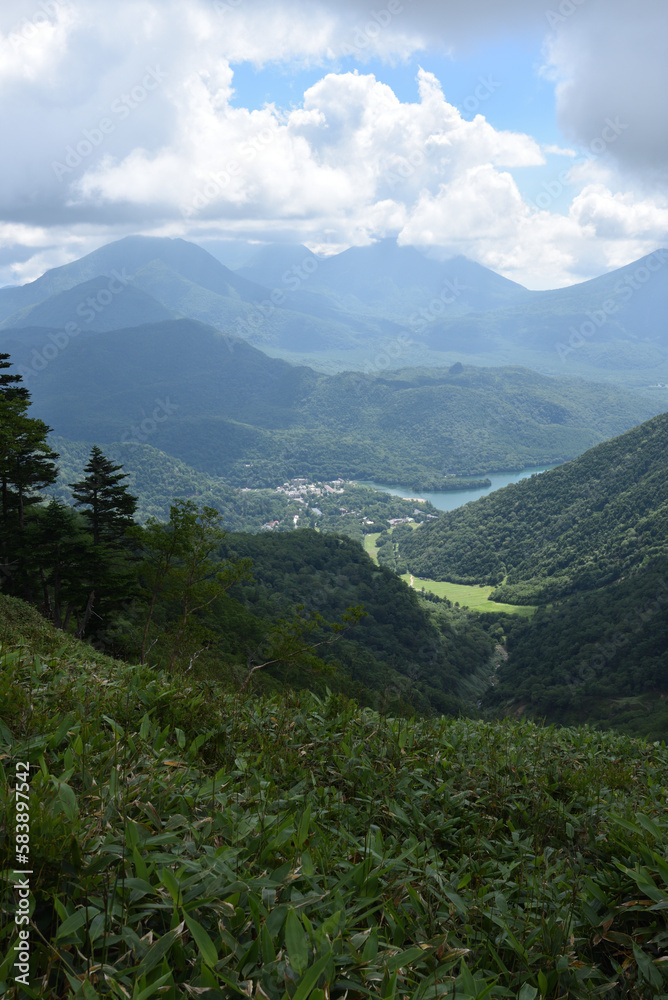 Obraz premium Mountain climbing in summer season