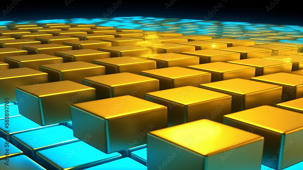 Fototapeta premium 3D Cubes Abstract Background