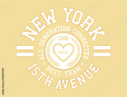 varsity typography vector illustration
