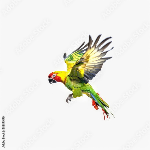 parrot bird, white background