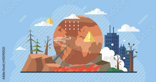 Climate change weather global greenhouse warming risks. Waste disposal, air and water pollution. Global warming, greenhouse gas emissions, deforestation. CO2 carbon dioxide emissions climate pollution