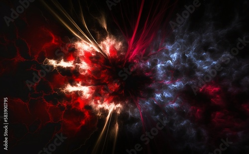 Red & Black space explosion