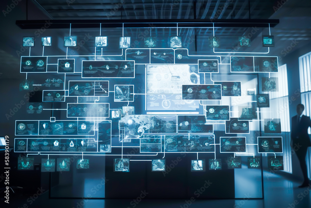 Business process, workflow automation with flowchart. Business hierarchy structure, generative ai Business process, workflow automation with flowchart. Business hierarchy structure, generative ai