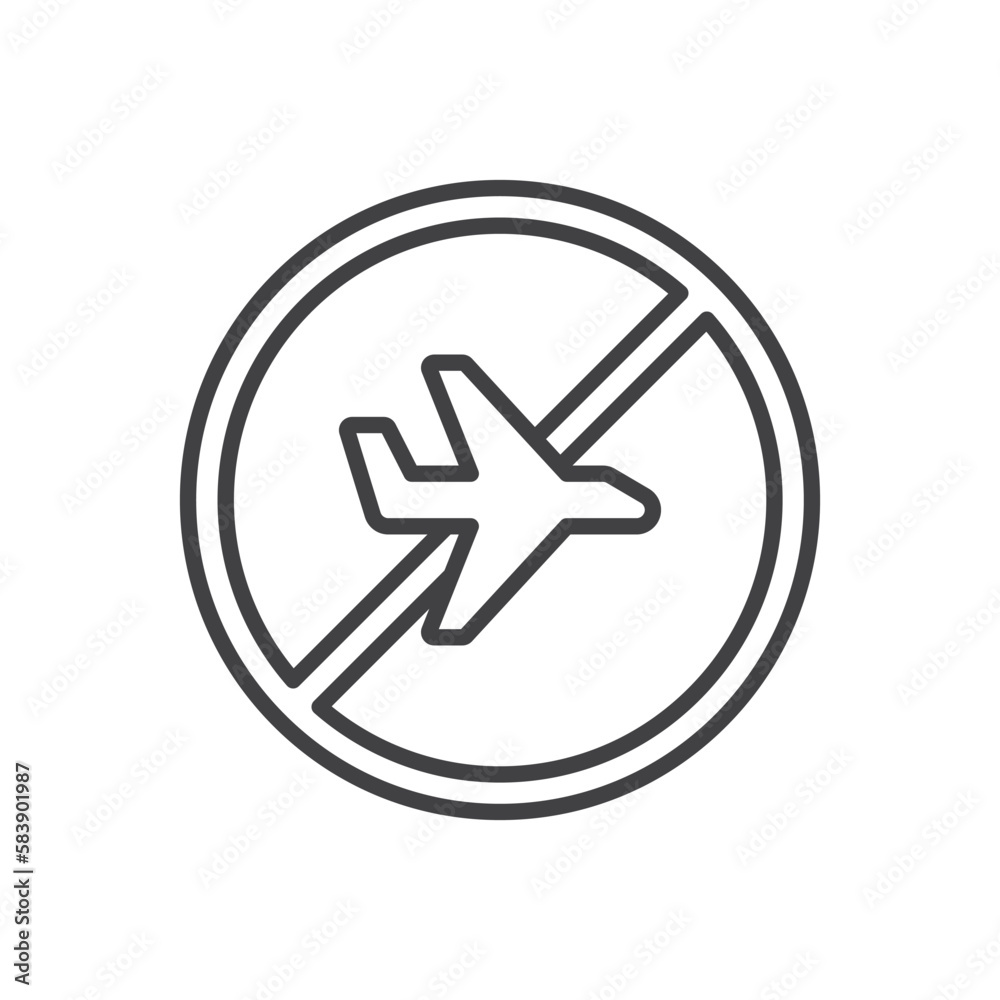 No Travel Icon - Flight Cancel Icon