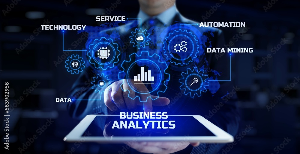 Fototapeta premium Business analytics BI intelligence Big data analyze concept.