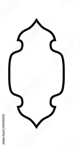 Islamic Vintage Frame. Islamic style border and frame design template vector element. Suitable for the design elements of Ramadan posters, Eid Mubarak greeting cards, and copy space for Islamic quote