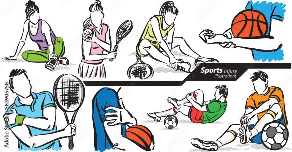 Sport life sketch doodles elements. Hand drawn set with baseball bat,  glove, bowling, hockey tennis items, race car, cup medal, boxing, winter  sports. Drawing collection, on chalkboard background 2298293 Vector Art at