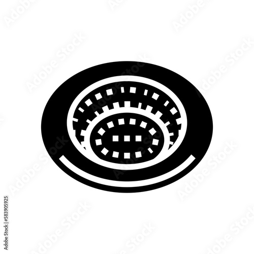 sink strainer home interior glyph icon vector illustration