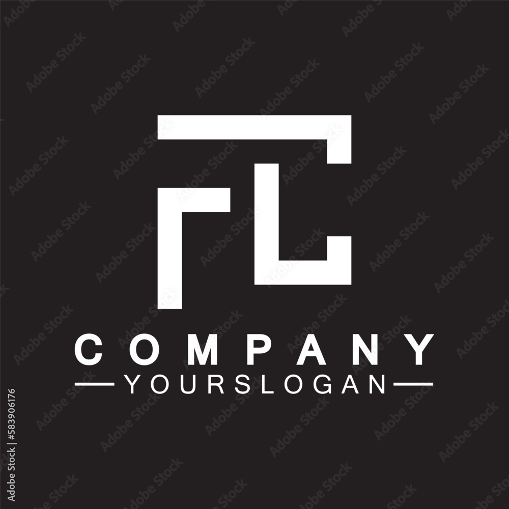 Alphabet letters monogram logo CF,FC,C and F, elegant and Professional white color letter icon design on black background. Alphabet letters monogram logo CF,FC,C and F, elegant and Professional white color letter icon design on black background.