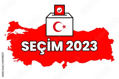 Turkey election 2023. Isolated image. photo