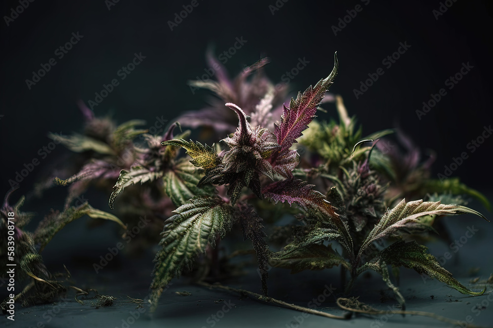 Purple Weed Buds and Plants Very Close Shot | Cannabis Macro | Cannabis Leaf Purple Weed Buds and Plants Very Close Shot | Cannabis Macro | Cannabis Leaf