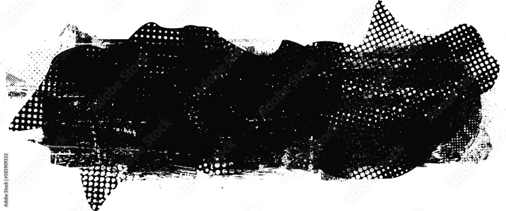 Glitch distorted grungy isolated banner . Design element for brochure ...