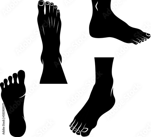 human feet silhouette