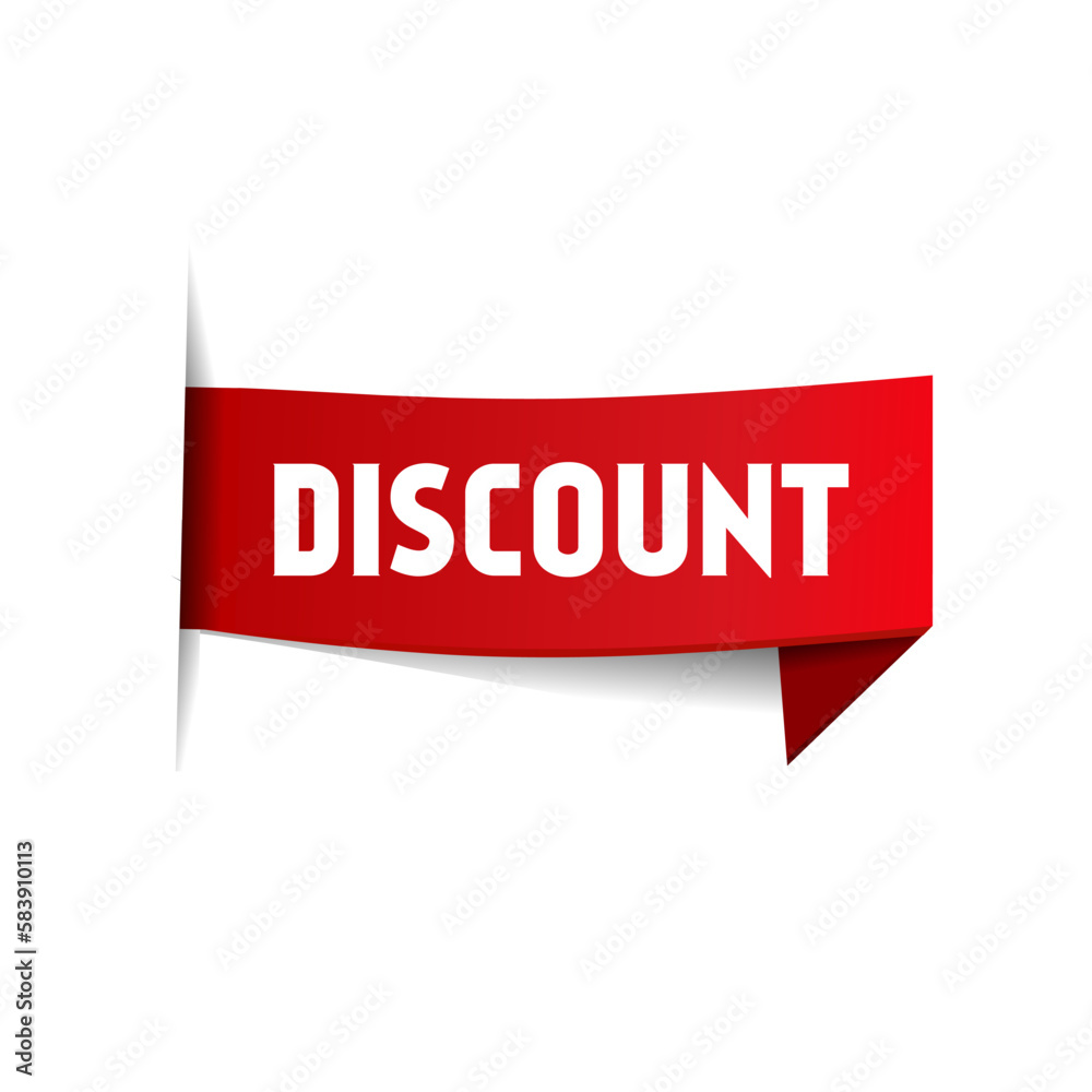 Discount - banner ribbon design for special offer. Modern vector illustration. Discount - banner ribbon design for special offer. Modern vector illustration.