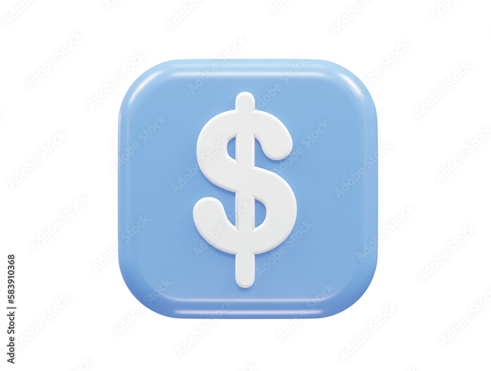 3d rendering dollar icon vector illustration transparent element 3d rendering dollar icon vector illustration transparent element