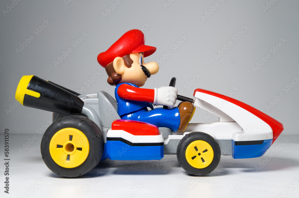 kent, uk 01.01.2023 Carrera Mario Kart Mario Race Kart remote control ...