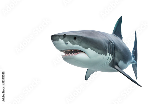 shark on a transparent background. generative AI