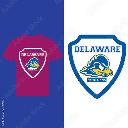 Delaware blue hens t shirt design
