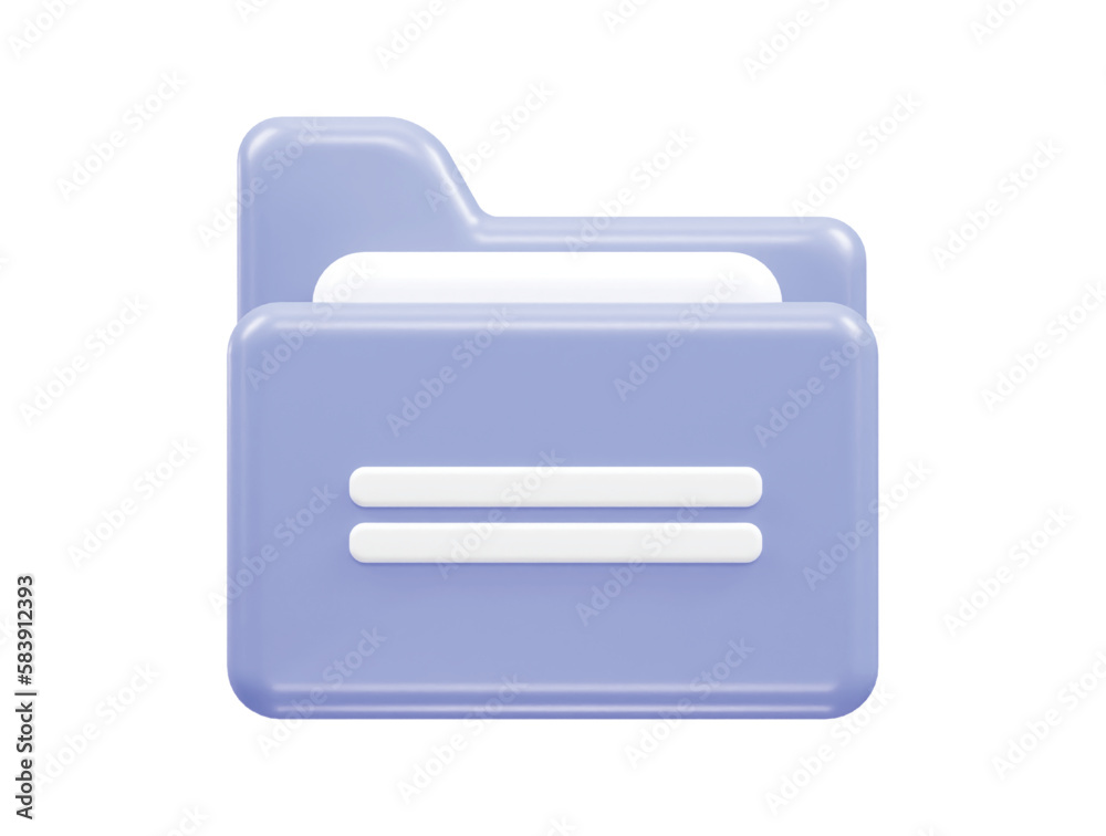 3d rendering folder icon vector illustration 3d rendering folder icon vector illustration