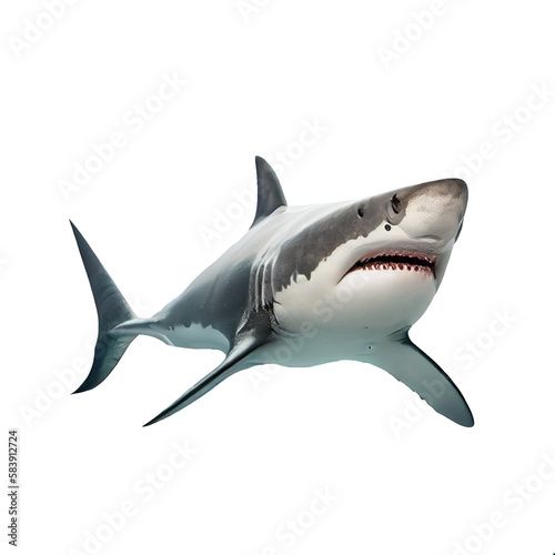 shark isolated on white