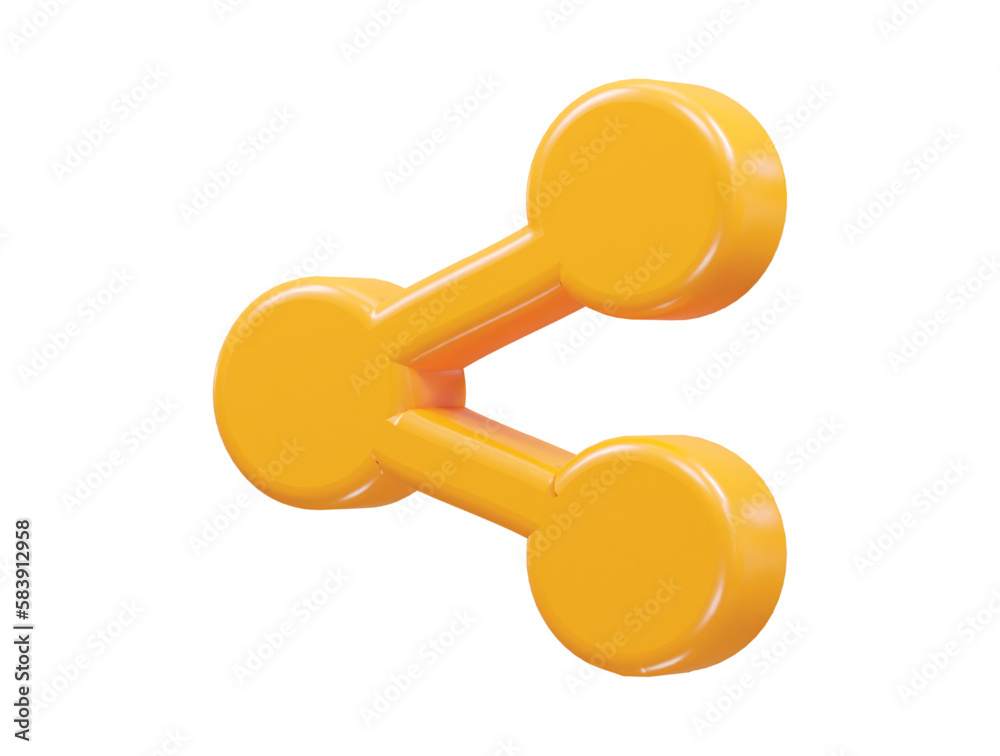 Share icon 3d rendering vector illustration element 