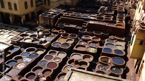 Old Tanks At Medieval Leather Tanneries