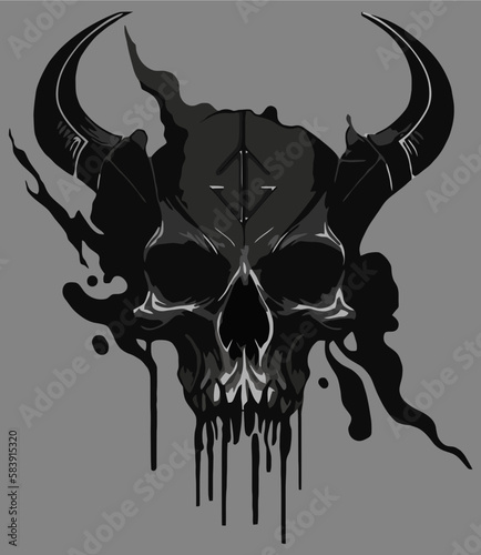 Black Devil Skull