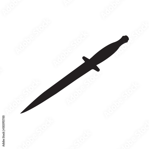 Dagger knife vector sword icon