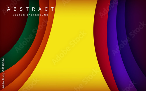 multi colored abstract colorful gradient papercut overlap layers background. eps10 vector