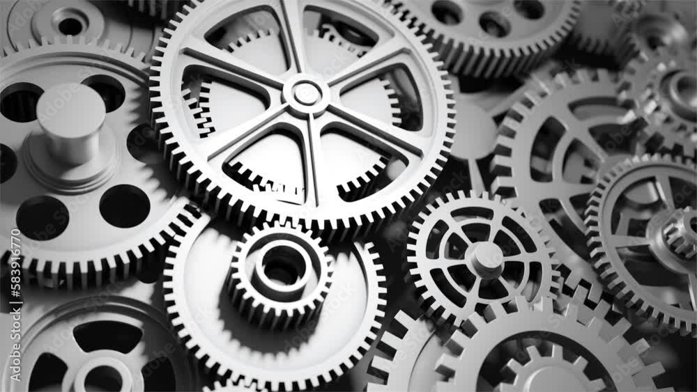 Industrial video background with gears. 3d animation. Industrial video background with gears. 3d animation.