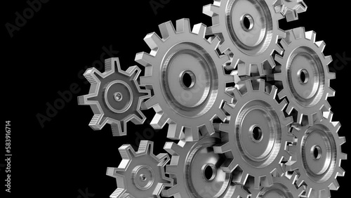 Wallpaper Mural Industrial video background with gears. 3d animation. Torontodigital.ca