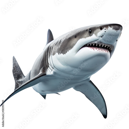 shark isolated on white