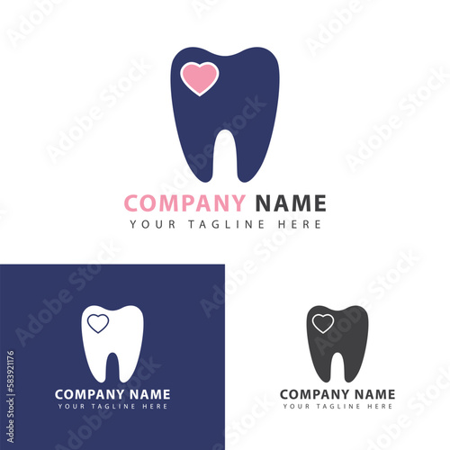 Dental health logo design. Keep your teeth clean, dental clinic vector sign