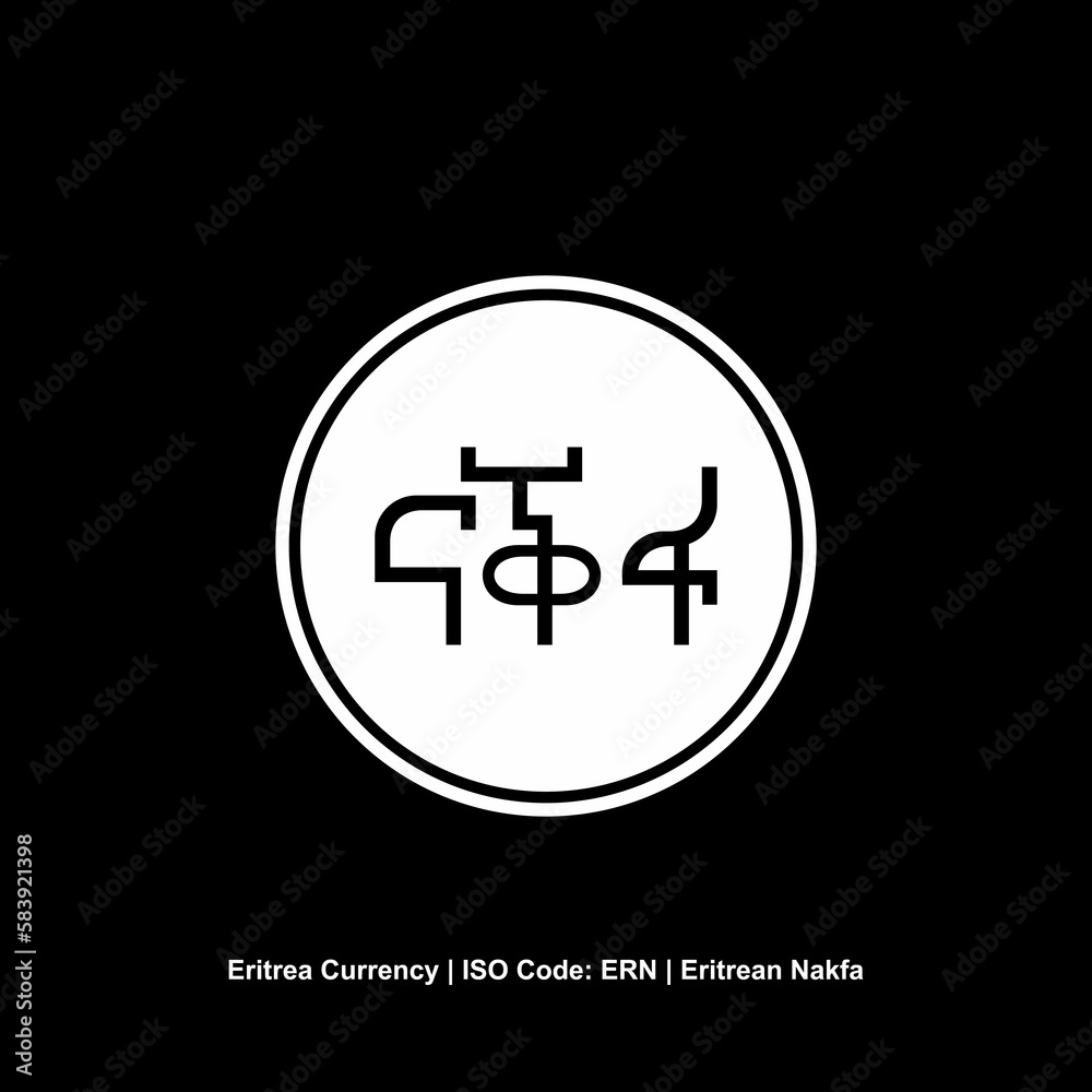 Eritrea Currency Symbol, Eritrean Nafka Icon, ERN Sign. Vector Illustration Eritrea Currency Symbol, Eritrean Nafka Icon, ERN Sign. Vector Illustration