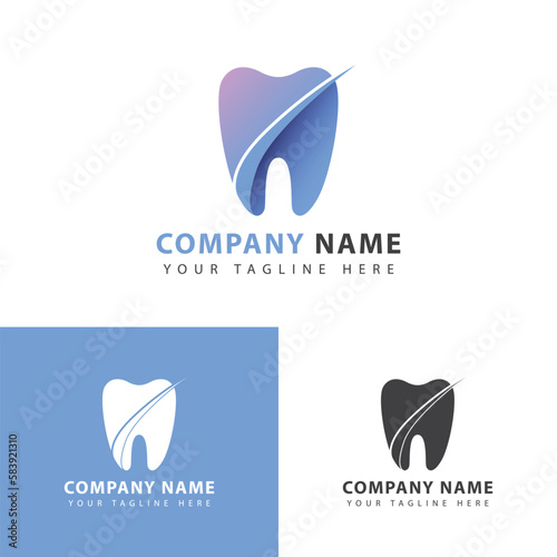 Dental health logo design. Keep your teeth clean, dental clinic vector sign